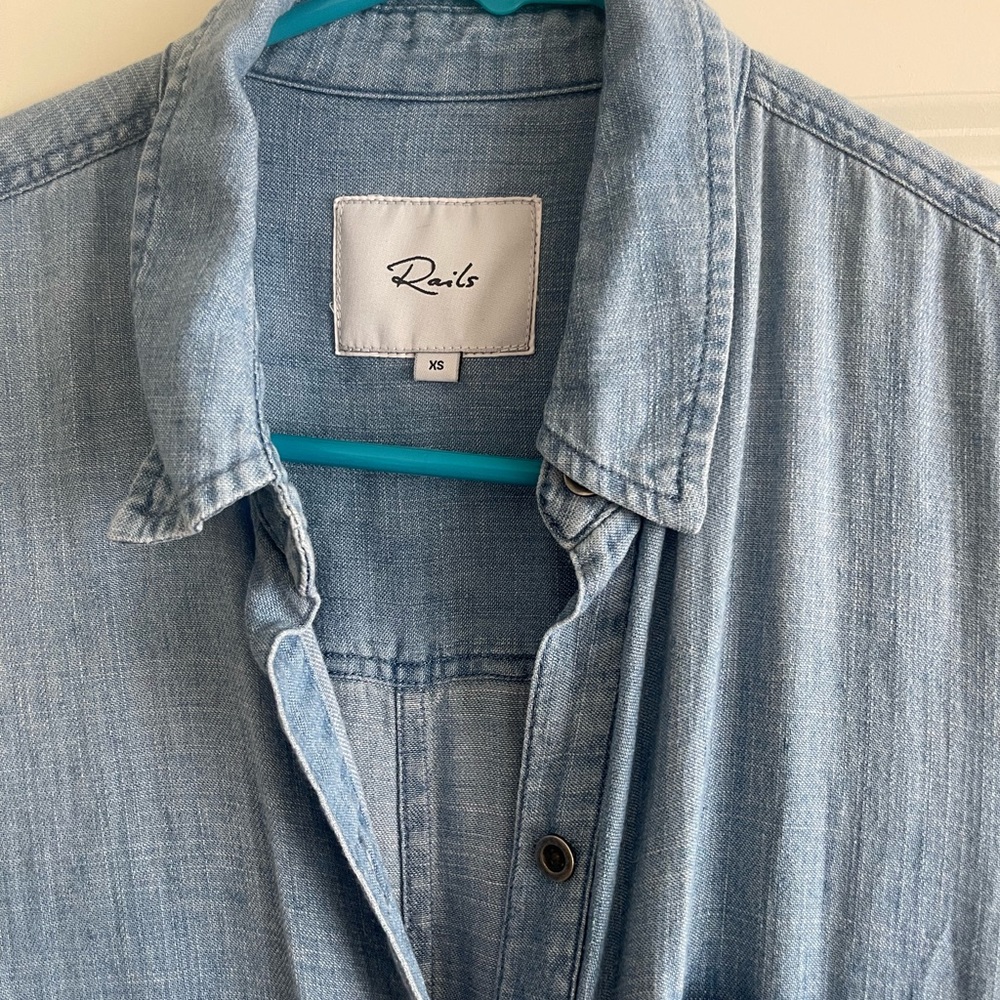 Rails Bryant Romper Chambray Xs - image 3